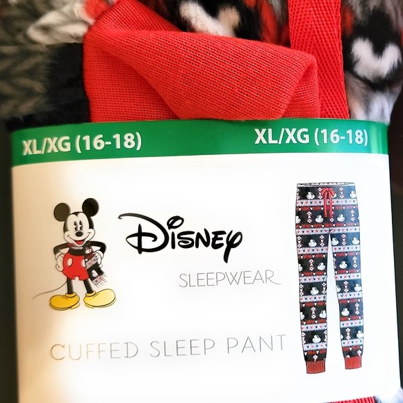 Disney Women's Mickey Mouse Cuffed Jogger Sleep Pant Size XL - Picture 5 of 5